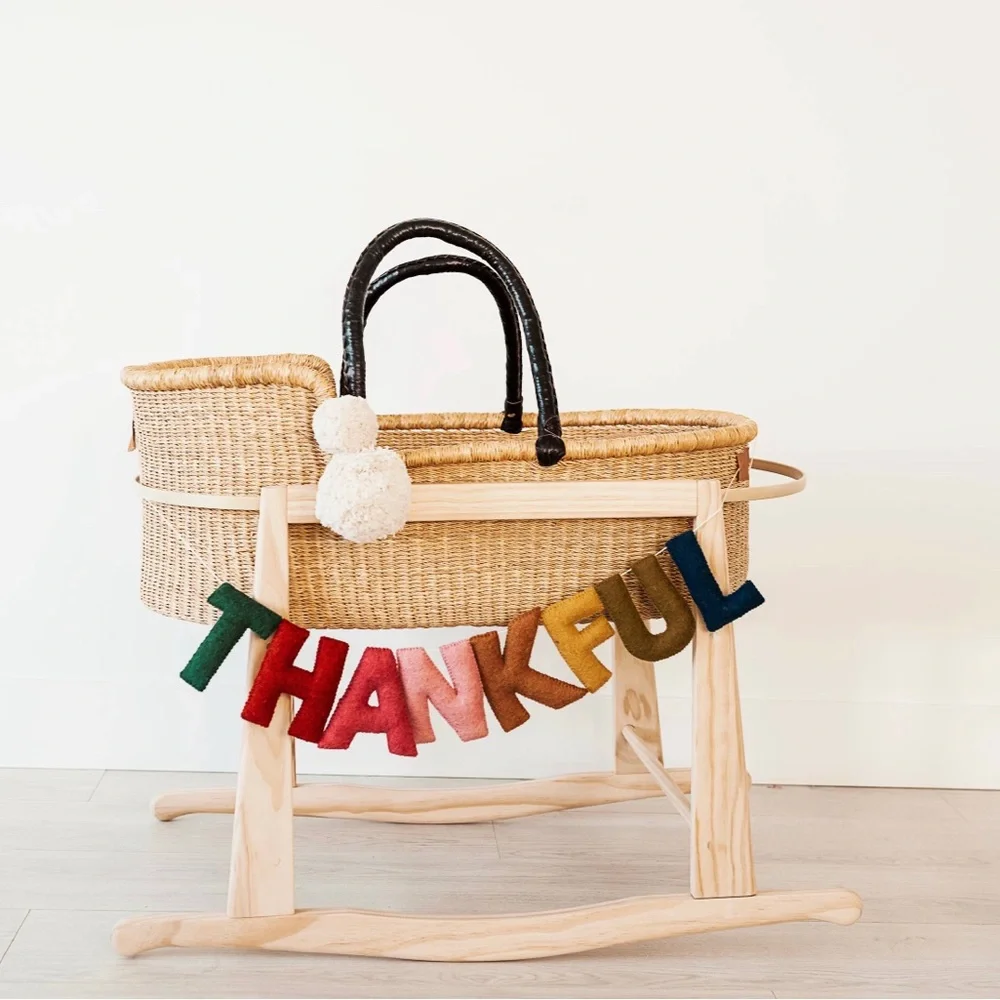 Joy Felts handmade “THANKFUL” garland. Brand new.